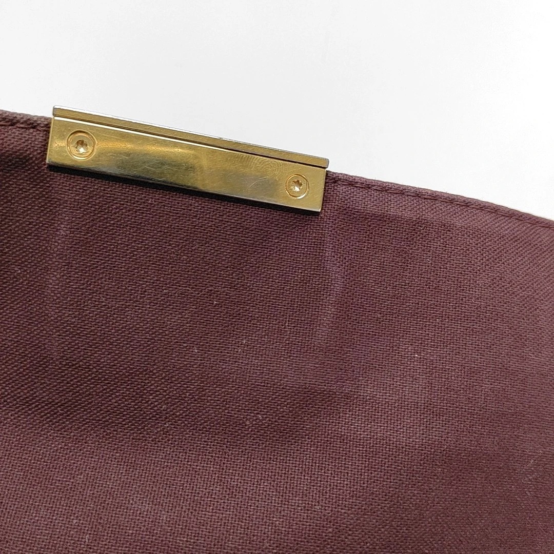 LOUIS VUITTON FAVORITE medium-sized brown coated canvas vintage handbag with gold hardware (90% New)