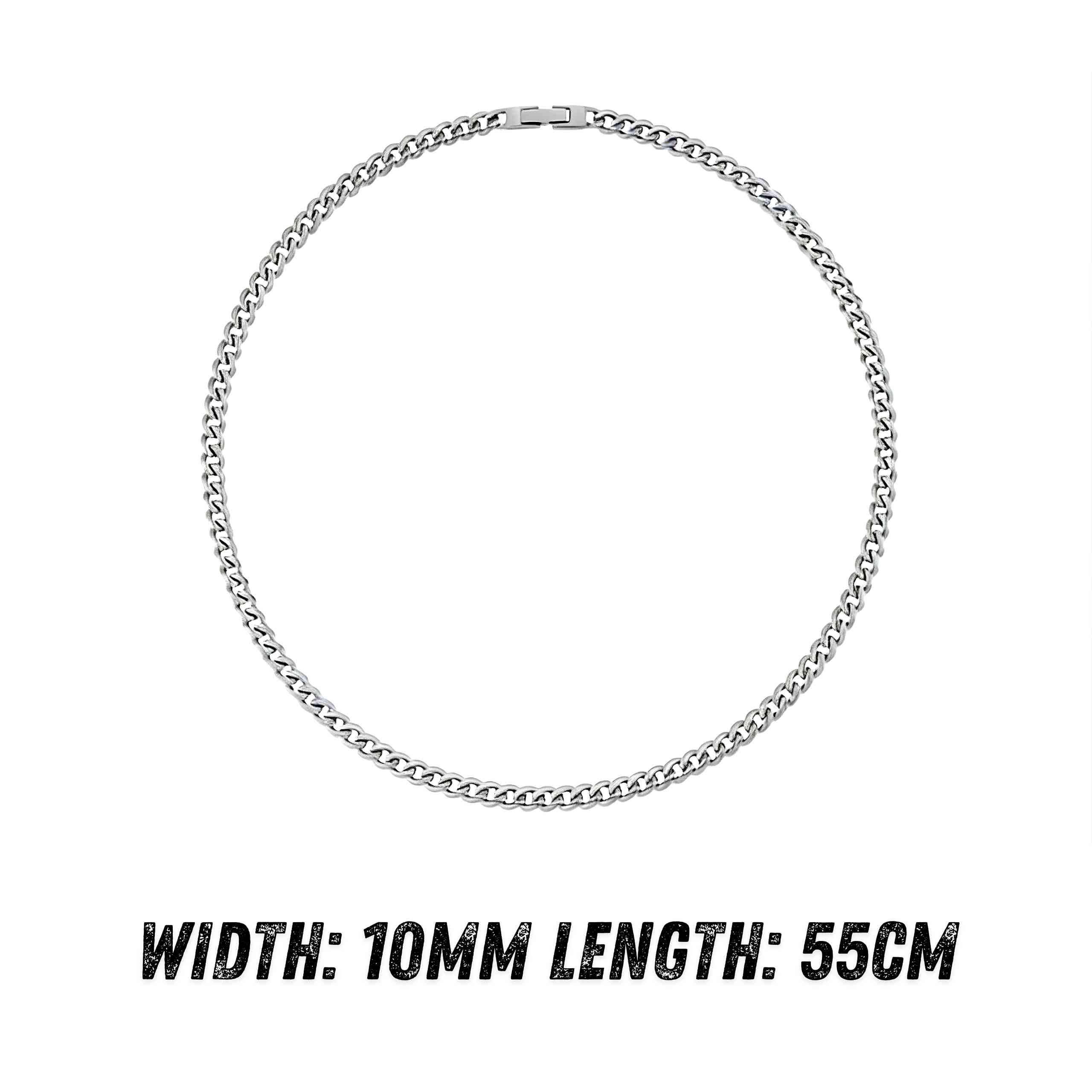 Authentic Titanium Steel Cuban Link - Unisex, Fade-Resistant, Versatile