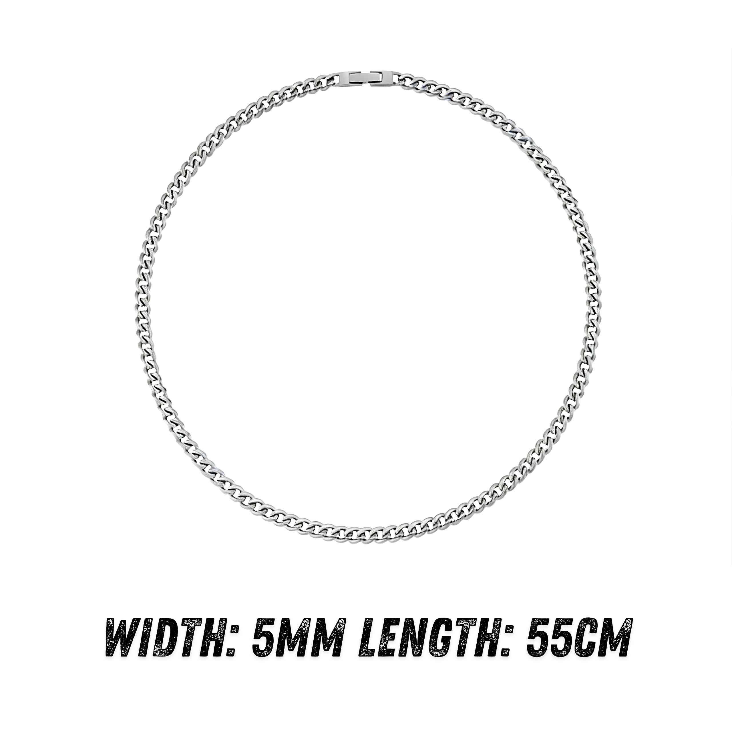 Authentic Titanium Steel Cuban Link - Unisex, Fade-Resistant, Versatile
